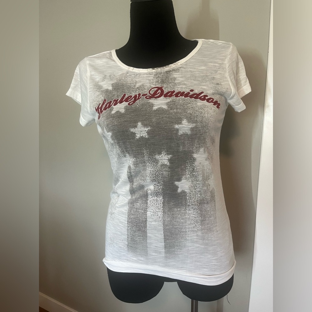 Harley Davidson USA M Women’s perfect tee Favorite T-Shirt stars Bling